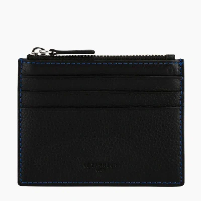 Le Tanneur Porte Cartes Zippé Charles En Cuir Grainé In Black