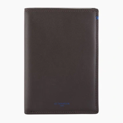 Le Tanneur Zipped Pocket And 2 Shutters Martin Smooth Leather Wallet In Brown