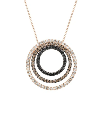 Le Vian Exotics 14k Rose Gold 1.40 Ct. Tw. Diamond Circle Pendant