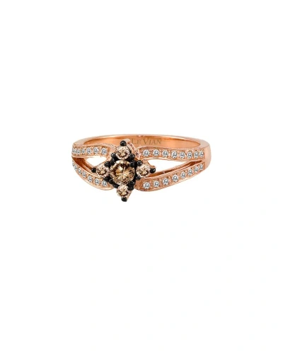 Le Vian Chocolate Diamonds 14k Rose Gold 0.65 Ct. Tw. Diamond Half-eternity Cocktail Ring