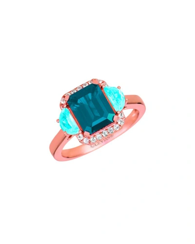 Le Vian Escape - Resort Collection 14k Rose Gold 3.42 Ct. Tw. London Blue Topaz Half-eternity Cockta
