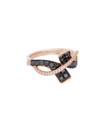 Le Vian Exotics Gladiator 14k Rose Gold 0.98 Ct. Tw. Diamond Half-eternity Cocktail Ring