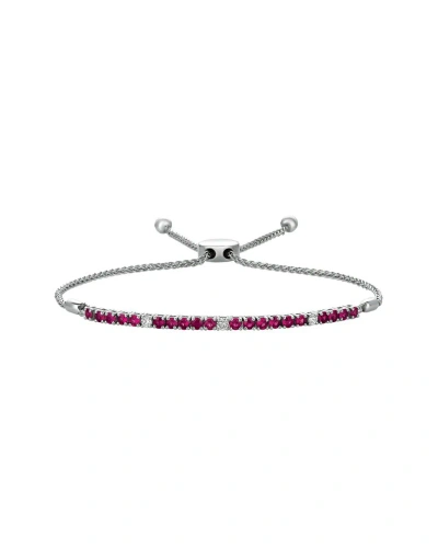 Le Vian Passion Ruby 14k 1.34 Ct. Tw. Diamond & Ruby Bolo Bracelet In Metallic