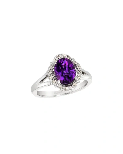 Le Vian Grape Amethyst 14k 1.91 Ct. Tw. Diamond & Amethyst Half-eternity Cocktail Ring In Purple