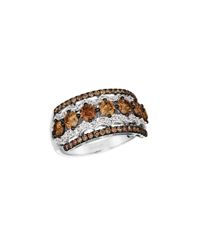 Le Vian Chocolate Diamonds 14k 1.93 Ct. Tw. Diamond Half-eternity Cocktail Ring In Metallic