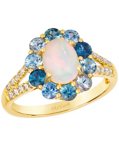 Le Vian Halo Opal Diamond Ring (1/5 Ct. T.w.) In 14k Yellow Gold