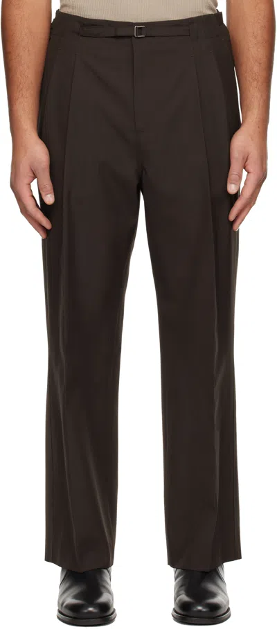 Le17septembre Brown Pleat Belted Trousers