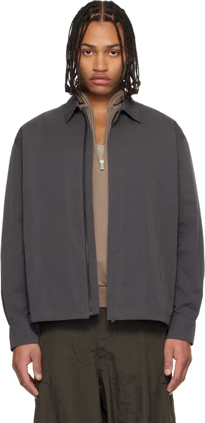 Le17septembre Gray Zip Shirt