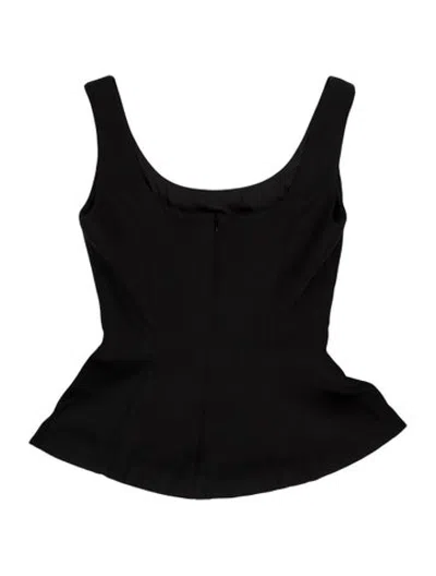 Pre-owned Leau Scoop Neck Sleeveless Top In Black