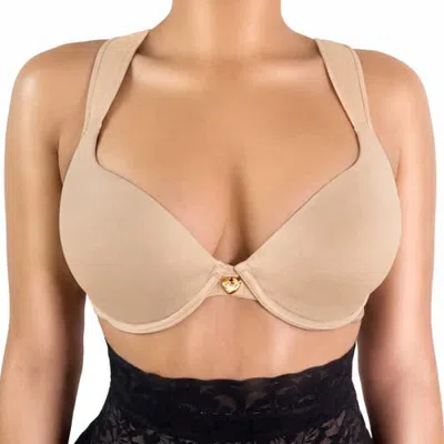 Lechery ® X Yahaira Happy Bra Back Detachable Plunge Push-up Bra Smoother In Neutral