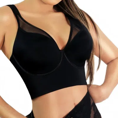 Lechery ® X Yahaira Longline Plunge Bra Smoother In Black