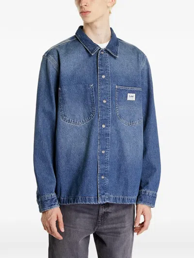 Lee Faded-wash Denim Jacket In Blue