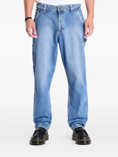 Lee Faded-wash Hammer-loop Jeans In Blue
