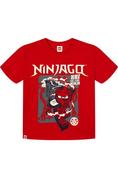 Lego Kids'  Ninjago Short Sleeve T-shirt In Red