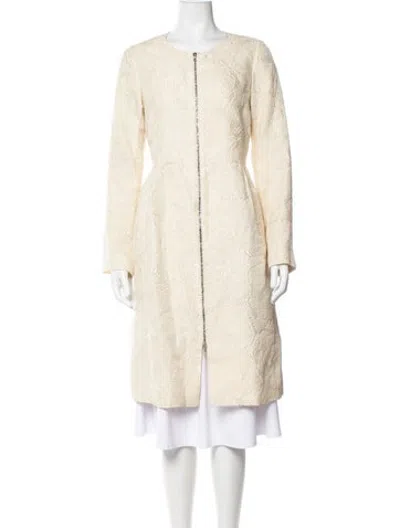 Pre-owned Lela Rose Patterned Jacket In Gold