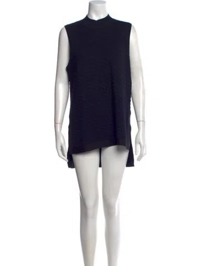 Pre-owned Lela Rose Wool Long Dress In Blue