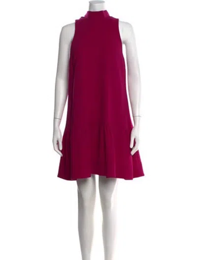 Pre-owned Lela Rose Wool Mini Dress In Pink