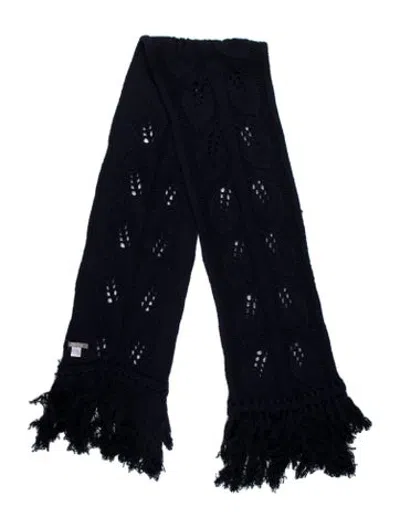 Pre-owned Lela Rose Wool Scarf In Blue