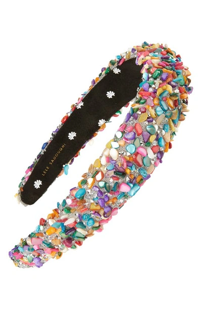 Lele Sadoughi Alice Crystal Headband In Crystal Confetti
