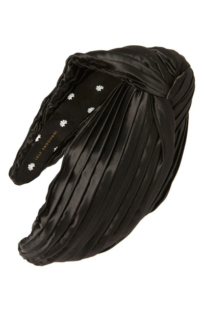 Lele Sadoughi Gretta Knotted Headband In Black