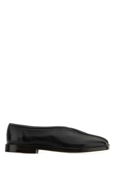 Lemaire Black Leather Loafers
