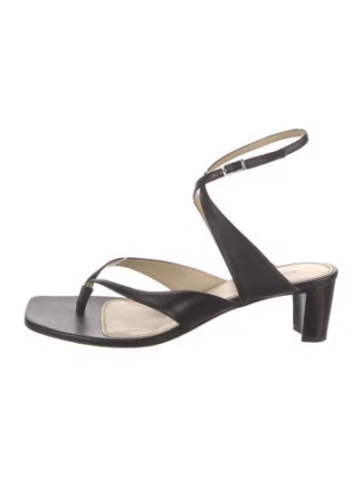 Pre-owned Lemaire Leather Sandals In Black