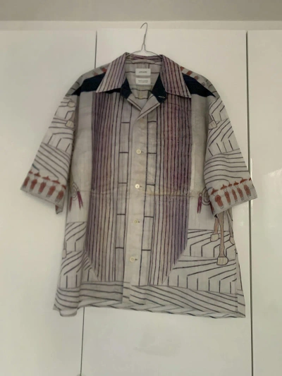 Pre-owned Lemaire Martin Ramirez Print Short Sleeves Shirt In Multicolor