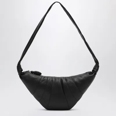 Lemaire Medium Croissant Bag In Black Leather