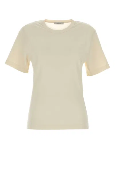 Lemaire Mini Cream Cotton T-shirt In Neutral