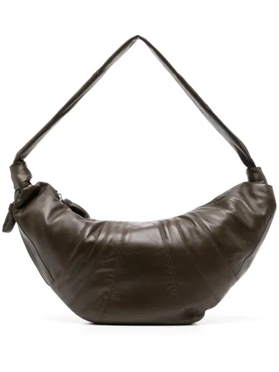 Lemaire Mini Handbag With Knot Detailing In Dark Chocolate