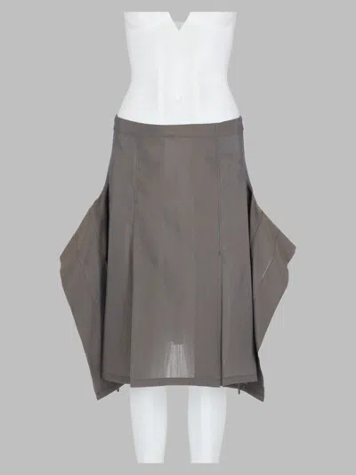 Lemaire Modern Draped Skirt In Gray