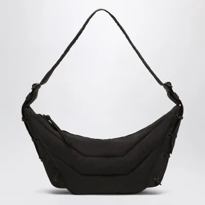Lemaire Small Soft Game Bag In Water-repellent Brown Nylon