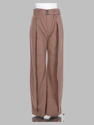Lemaire Women's Tapered Trousers In Brown