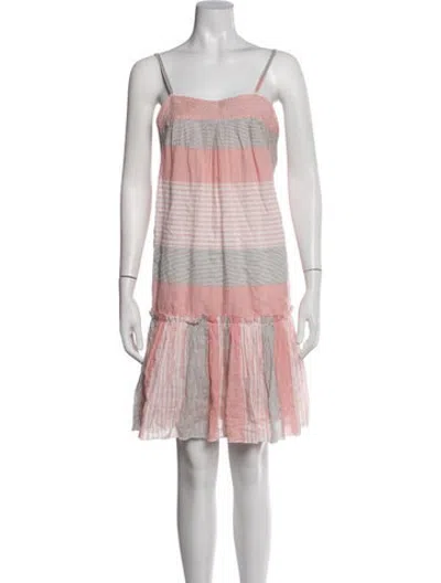 Pre-owned Lemlem Striped Mini Dress In Pink