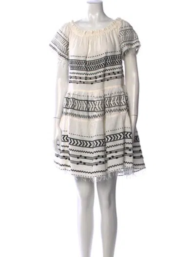 Pre-owned Lemlem Striped Mini Dress In White