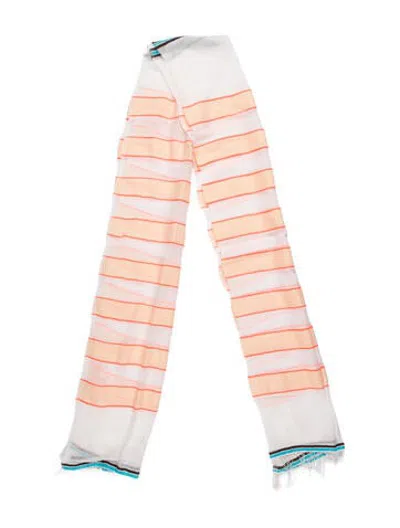 Pre-owned Lemlem Striped Scarf In White