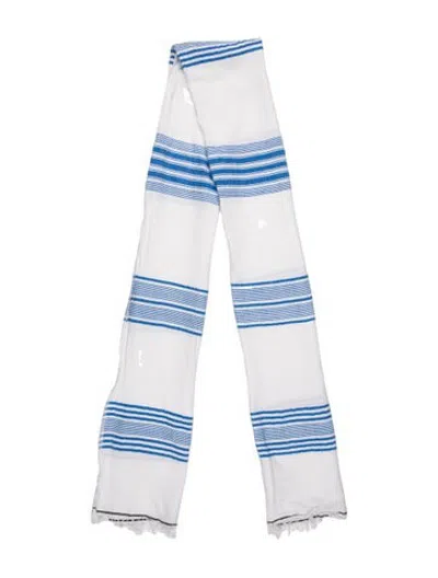 Pre-owned Lemlem Striped Shawl In White