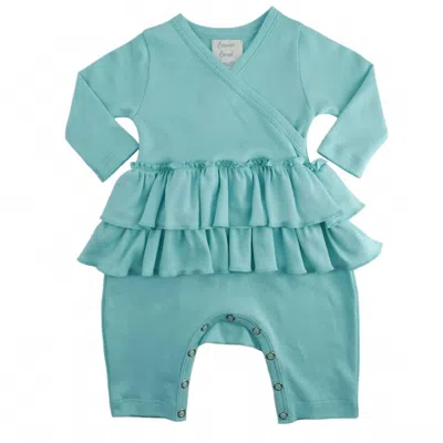 Lemon Loves Layette Kids' Newborns And Baby Girls Mayra Romper In Blue Tint