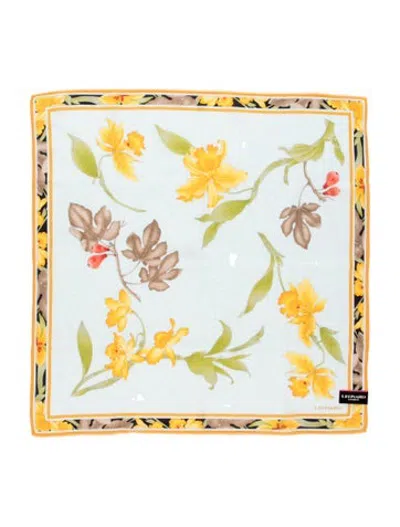 Pre-owned Leonard Floral Print Scarf In Yellow