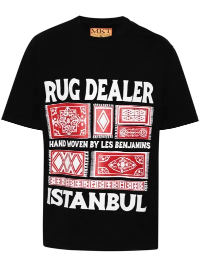 Les Benjamins X Market Rug Dealer Cotton T-shirt In Black