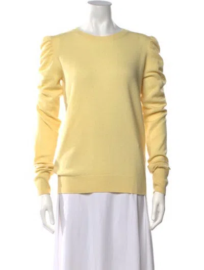 Pre-owned Les Coyotes De Paris Cashmere Crew Neck Sweater In Yellow