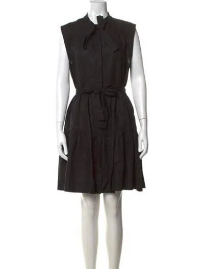 Pre-owned Les Coyotes De Paris Linen Mini Dress In Black