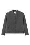 Les Deux Como Bomber Jacket In Grey Melange