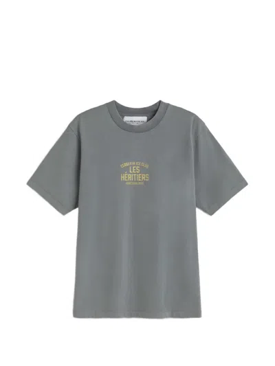 Les Héritiers Graphic-print T-shirt In Gray