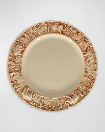 Les Ottomans La Menagerie Ottomane Handpainted Salad Plate - Pink