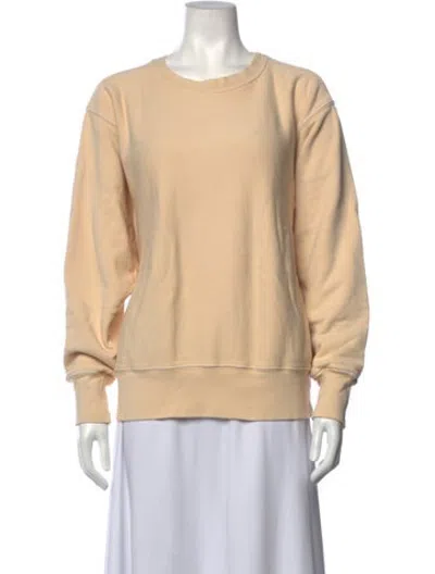 Pre-owned Les Tien Crew Neck Long Sleeve Sweatshirt In Brown