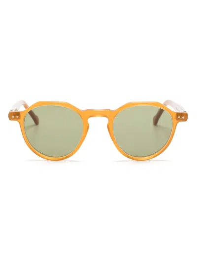 Lesca Round-frame Tinted Sunglasses In Neutrals