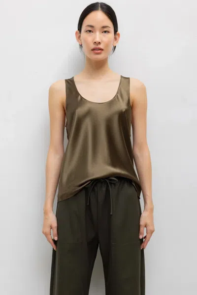 Leset Barb Bias Tank In Green