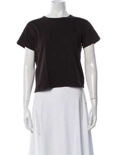 Pre-owned Leset Crew Neck Short Sleeve T-shirt In Brown