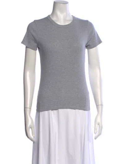 Pre-owned Leset Crew Neck Short Sleeve T-shirt In Grey